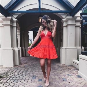 Free people 300 degree mini dress Paris red small